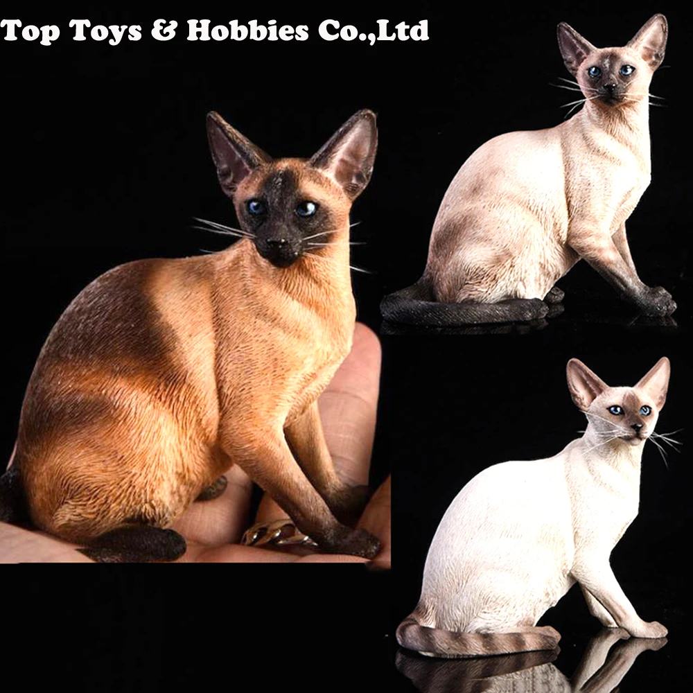 

1/6 Resin Animal Model Jxk017 1/6 siamese cat Siamese 3 Colors Pet Animal Squatting Version figure soldier