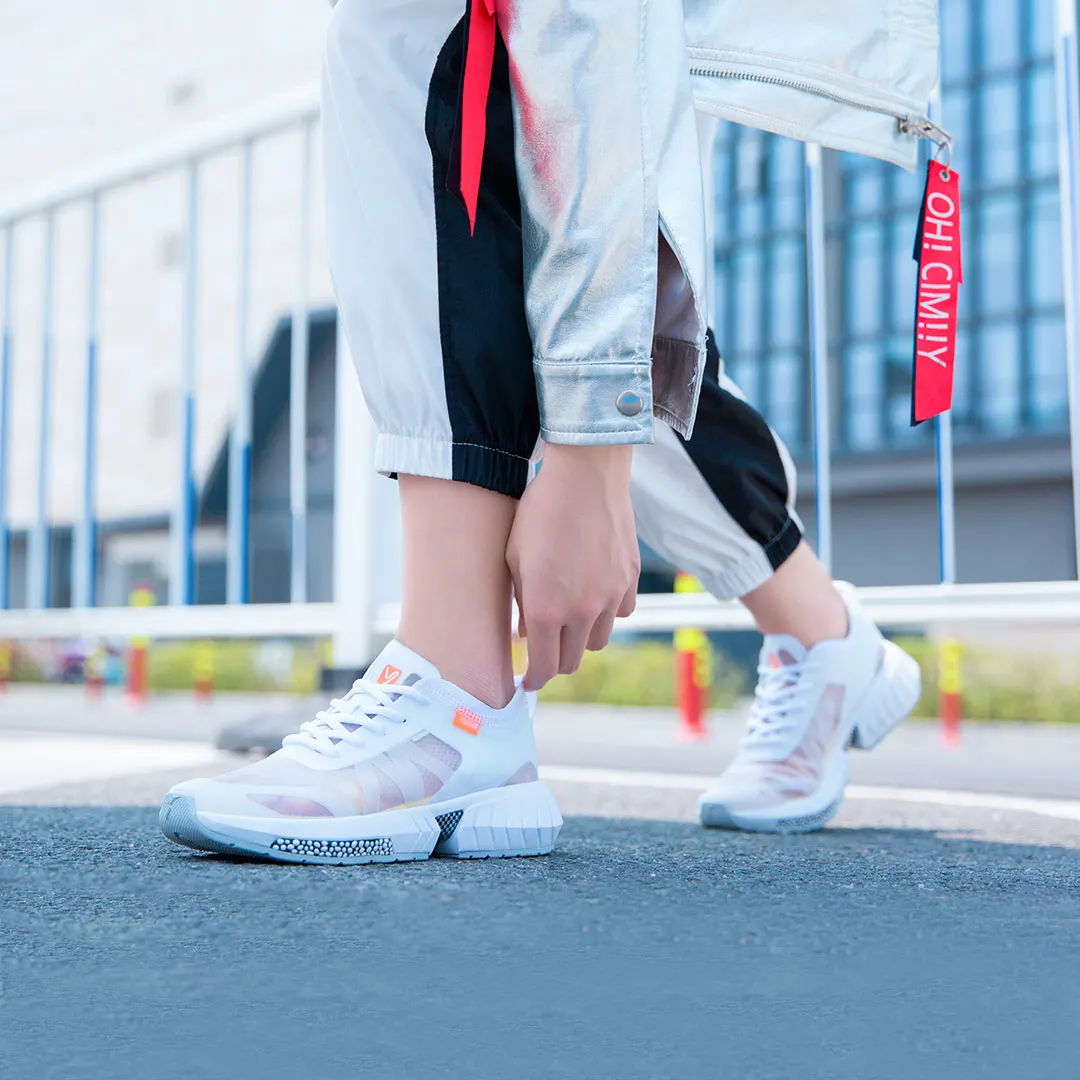 Xiaomi Mijia YUNCOO легкие кроссовки прозрачные однотонные Тканные легкие и быстросохнущие Мужские дышащие кроссовки