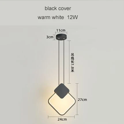 Современная спальня Подвеска у кровати светильник скандинавский подвесной светильник ing для ресторана Светильник модный дизайнерский светильник для дома и в помещении - Цвет корпуса: Черный