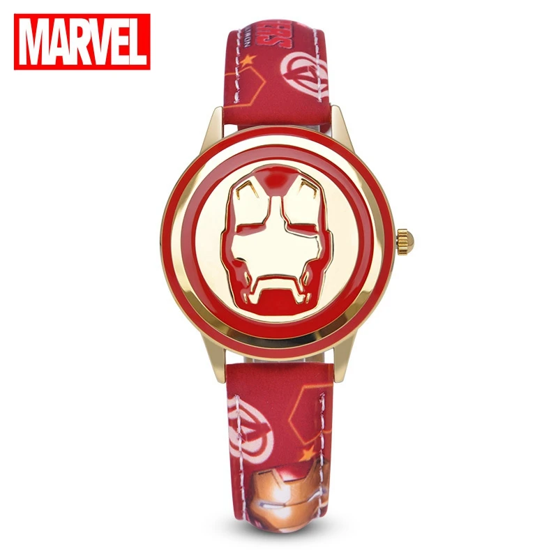 Marvel Avengers детские часы Железный человек Старк красный черный Отважный герой
