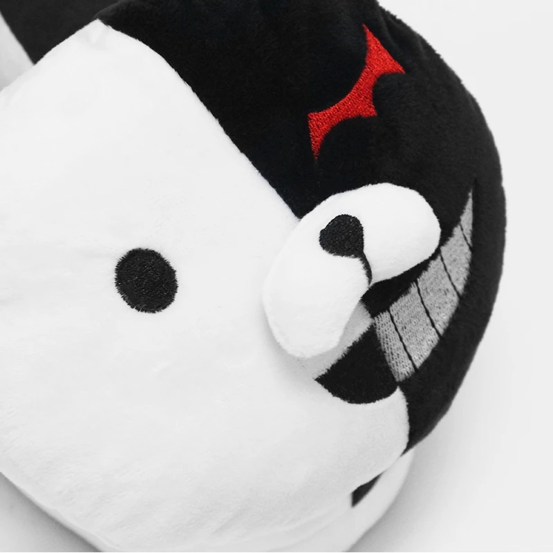 1 пара аниме мультфильм Danganronpa: Trigger Happy Havoc медведь Монокума домашние плюшевые тапочки теплая обувь для влюбленных косплей реквизит подарок