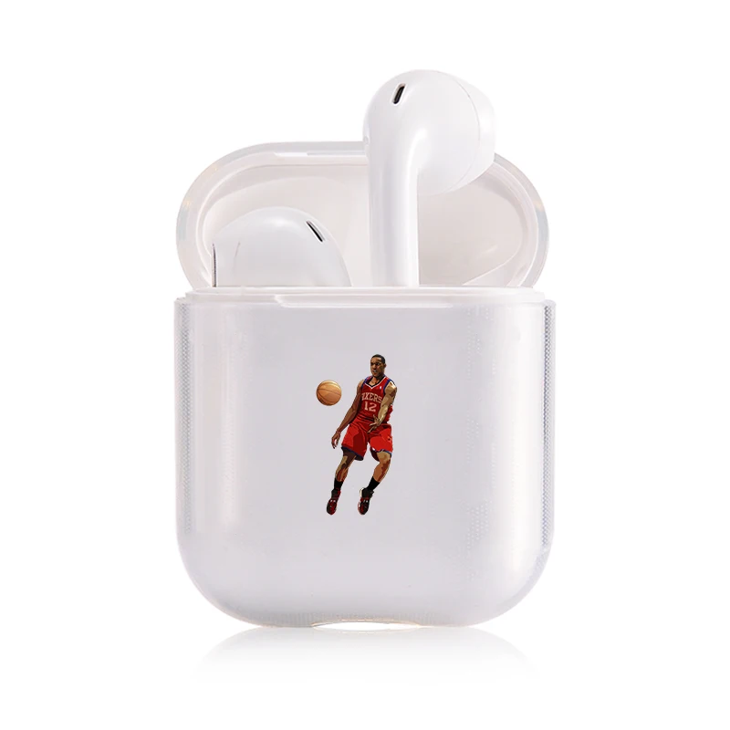 Знаменитый бренд баскетбольных Athlete наушники чехол для Apple airpods чехол игрок NBA Bluetooth Pop Air стручки чехол прозрачный жесткий чехол из пластика с изображением крышка - Цвет: I200228