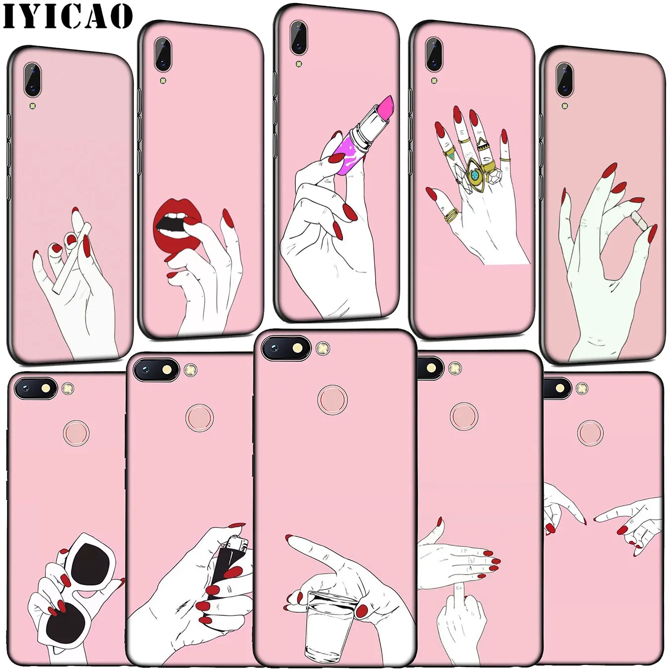 IYICAO Best Friend Pink Hands Soft Silicone Phone Case for Xiaomi Redmi Note 8 8T 8A 7 7A 6 6A 5 5A K30 K20 Pro GO S2 Cover |