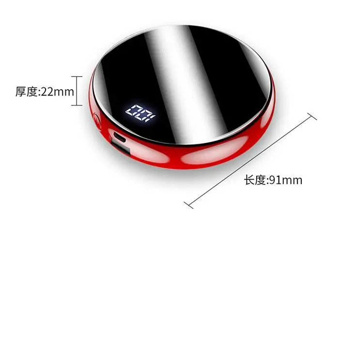 Круглый ультра-тонкий мини банк питания 10000 мАч портативное зарядное устройство Внешний аккумулятор банк питания повербанк для Xiaomi iPhone Samung
