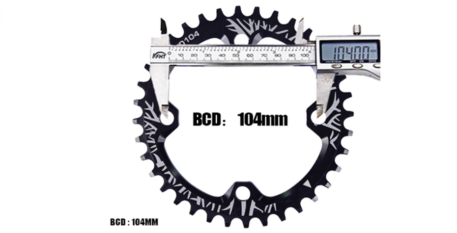 MTB шатун для дорожного велосипеда 96BCD/104BCD круглой формы узкий широкий 32 T/34 T/36 T/38 T круг коленчатого вала одна пластина цепного колеса части цикла