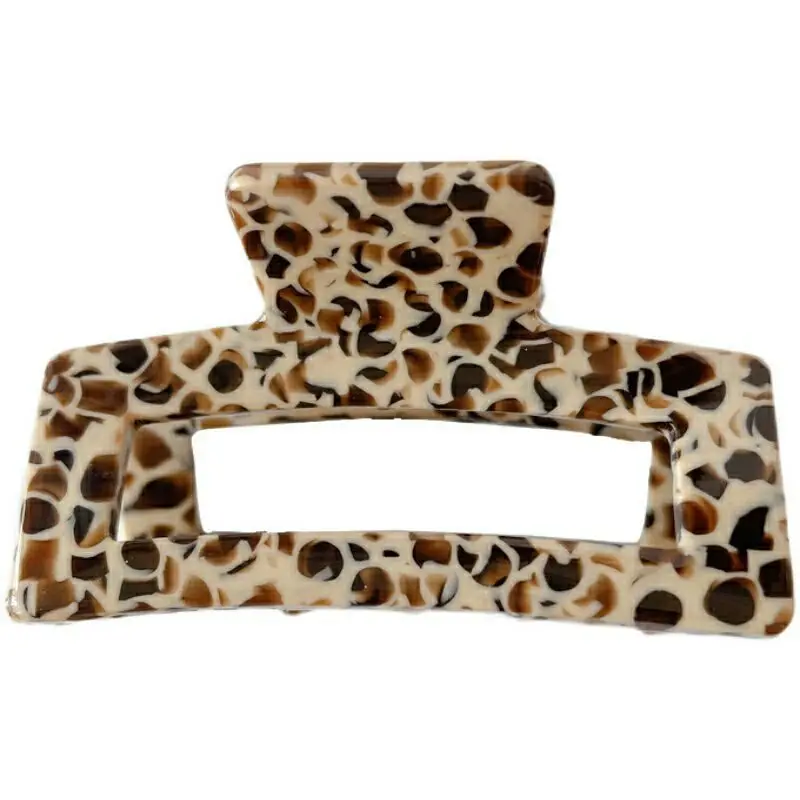 Geometric Acetate Hair Claws Big Size Square Hair Crabs Clip Leopard Grain Clamps For Women Fashion Accessories