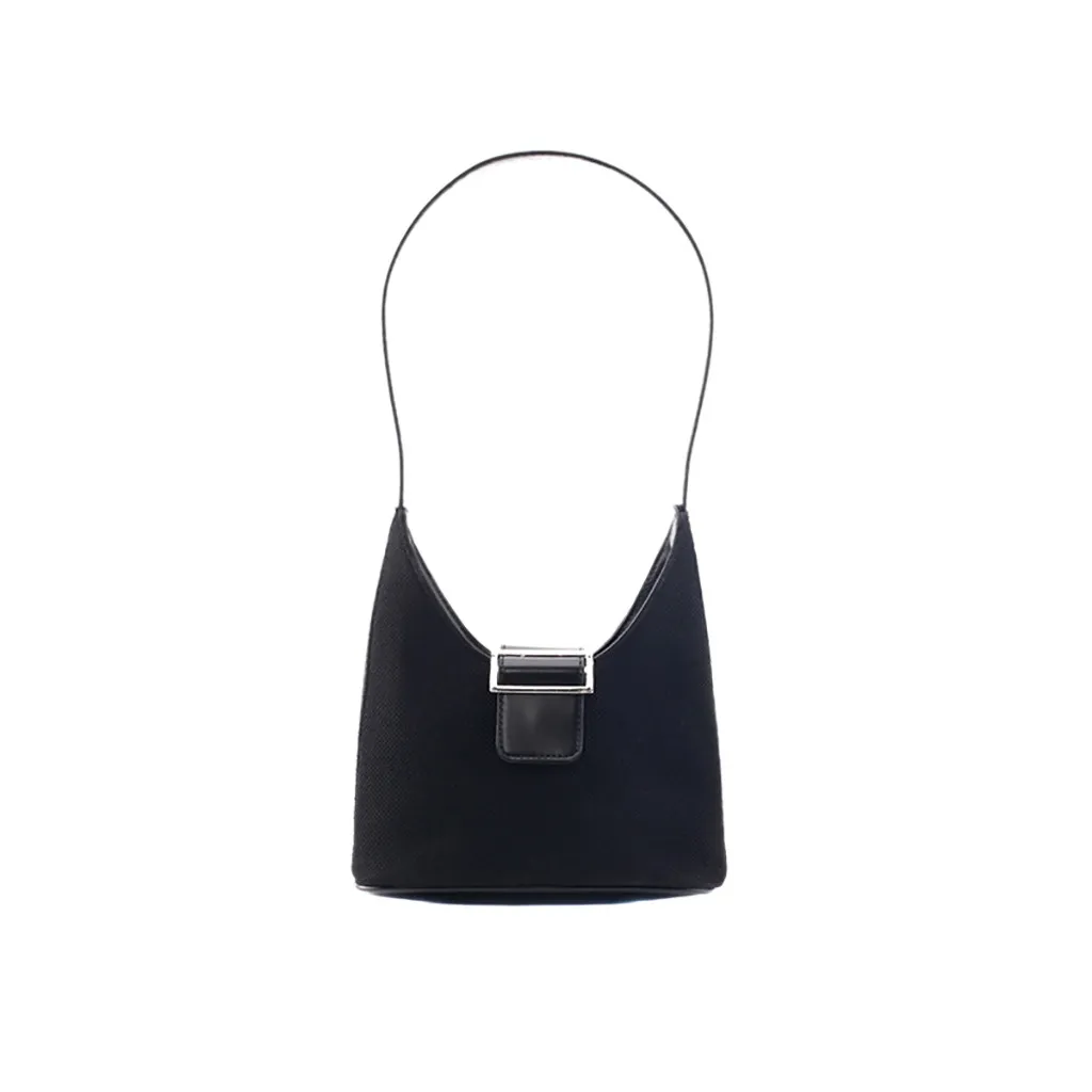 Для женщин мини-сумка на плечо сумка-мешок из кожи на застежке модные портмоне клапаном шерстяной одежды в стиле пэчворк, Повседневное hasp crossbody сумка-мешок bolsos - Цвет: Черный