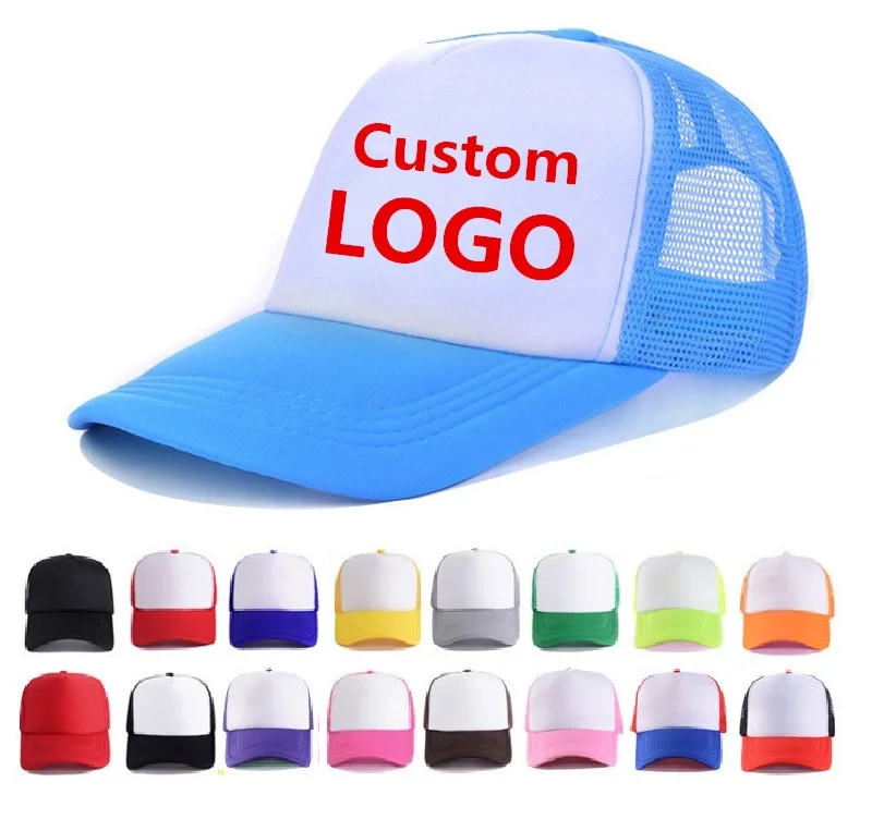 Summer kids mesh trucker hat with logo New children boy girl baby custom baseball cap Breathable Leisure sun hats 4