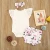 Toddler Baby Girls Clothes Sets Leopard Print Short Sleeve Romper Tops Bow Shorts Headband 3pcs Outfit Set 21