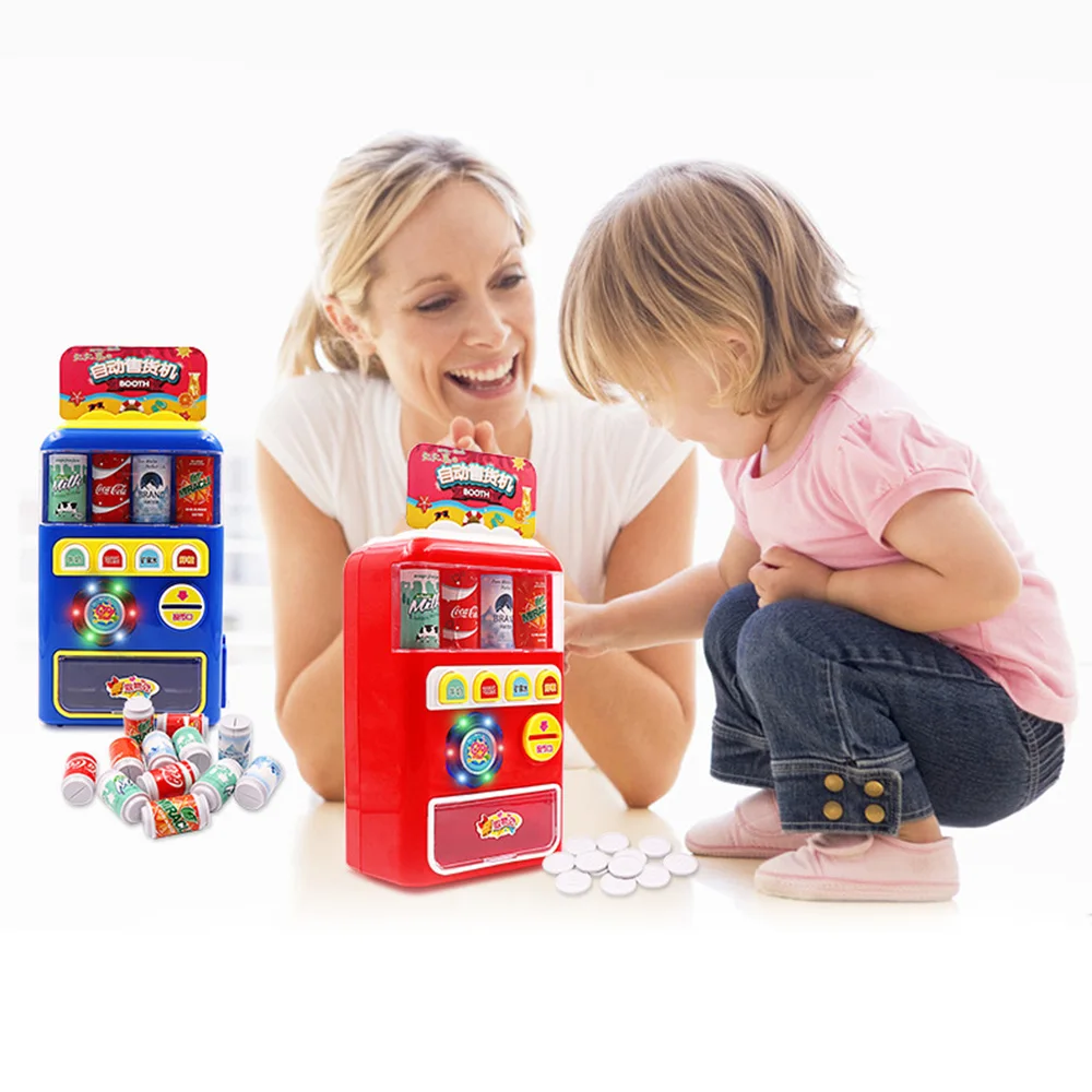 Kids Drink Vending Machine Toy Simulation Supermarket Cash Register