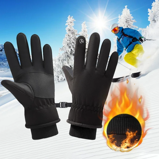 Guantes de Moto impermeables para hombre, protectores de pantalla táctil,  cálidos, a prueba de viento, Invierno - AliExpress