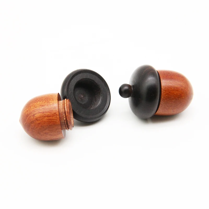 

2.5cm Mini Decoration Acorns Gift For Wedding Christmas Tree Decoration Wooden Pet Dog Pendant Hollow Inside