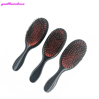 

1Pcs Portable Beauty Oval Comb Boar Bristle & Nylon Masage HairBrush for Anti-static Salon Hairdressing Styling Tools