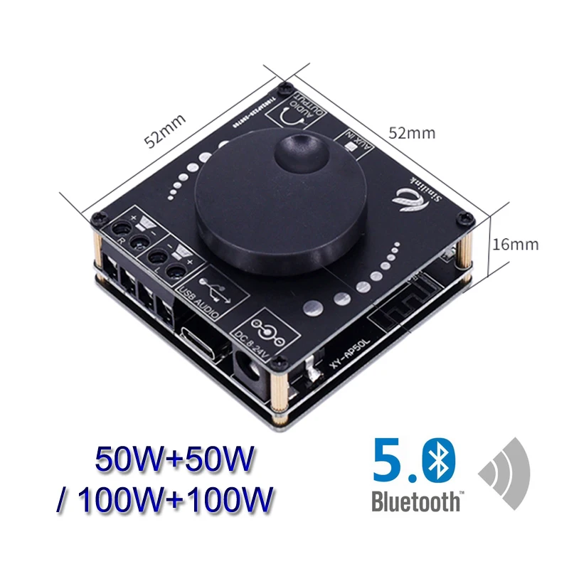 2*100 Вт Bluetooth 5 0 HiFi стерео аудио усилитель мощности 30 ~ 300 TPA3116 Класс D Мини USB