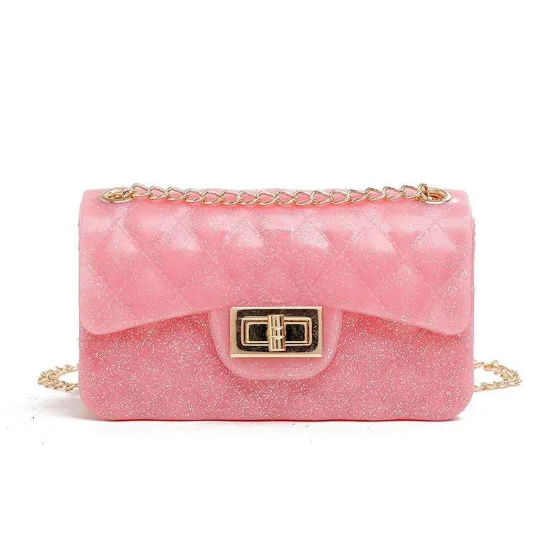 

Girl'S Summer Bag Women's 2019 New Style Fashion Korean-style Versatile Shoulder Bag Jelly Chain Shoulder Transparent Bag