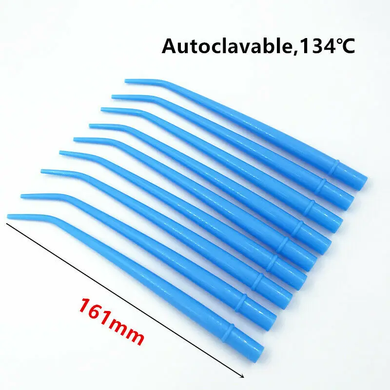 

50X Dental Surgical Suction Tips Tube Saliva Ejectors "1/4"-Blue Aspirator Plastic Autoclavable 134℃