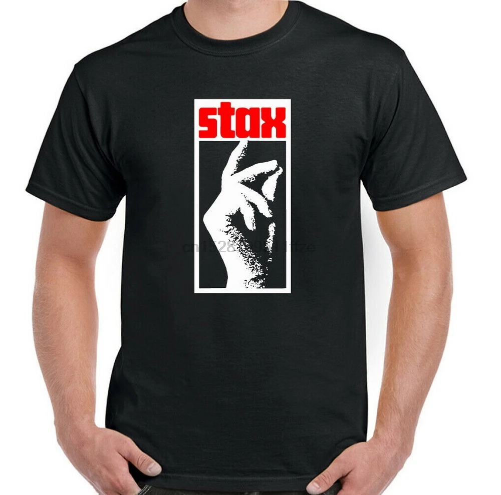 Stax Records Music Label Мужская футболка Northern Soul Top Otis Reading Isaac Haye Классическая дизайнерская