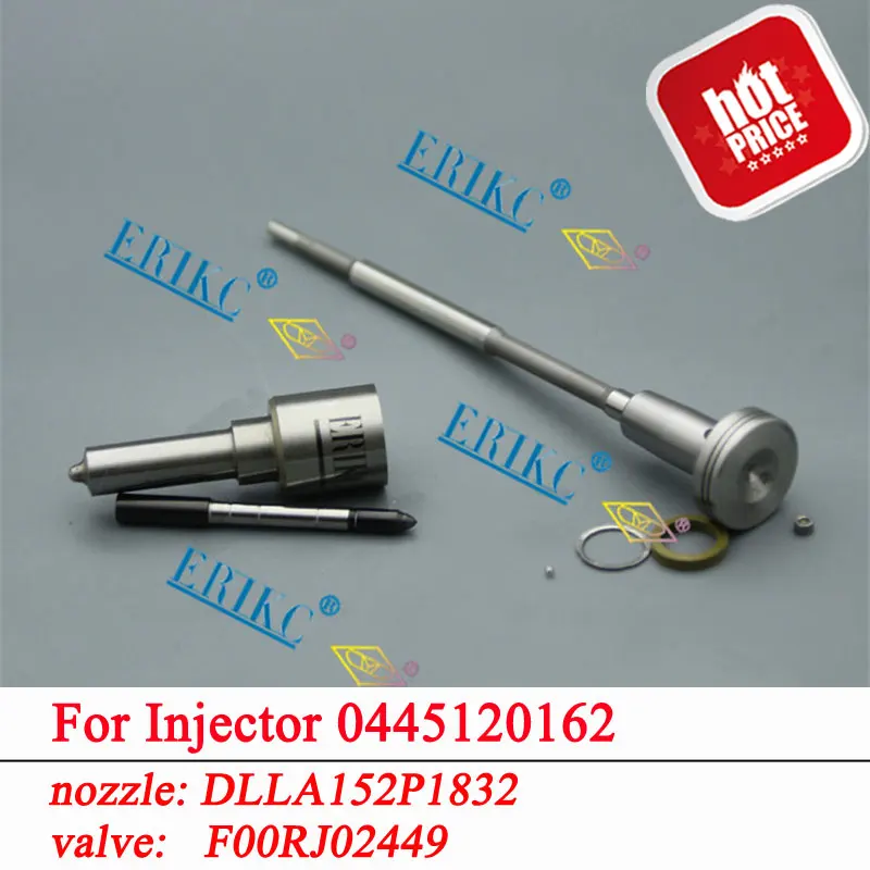 ERIKC 0445120162 дизельный инжектор Ремонтный комплект форсунки DLLA152P1832 0433172120 клапан F00RJ02449 для Bosch Inyector запчасти