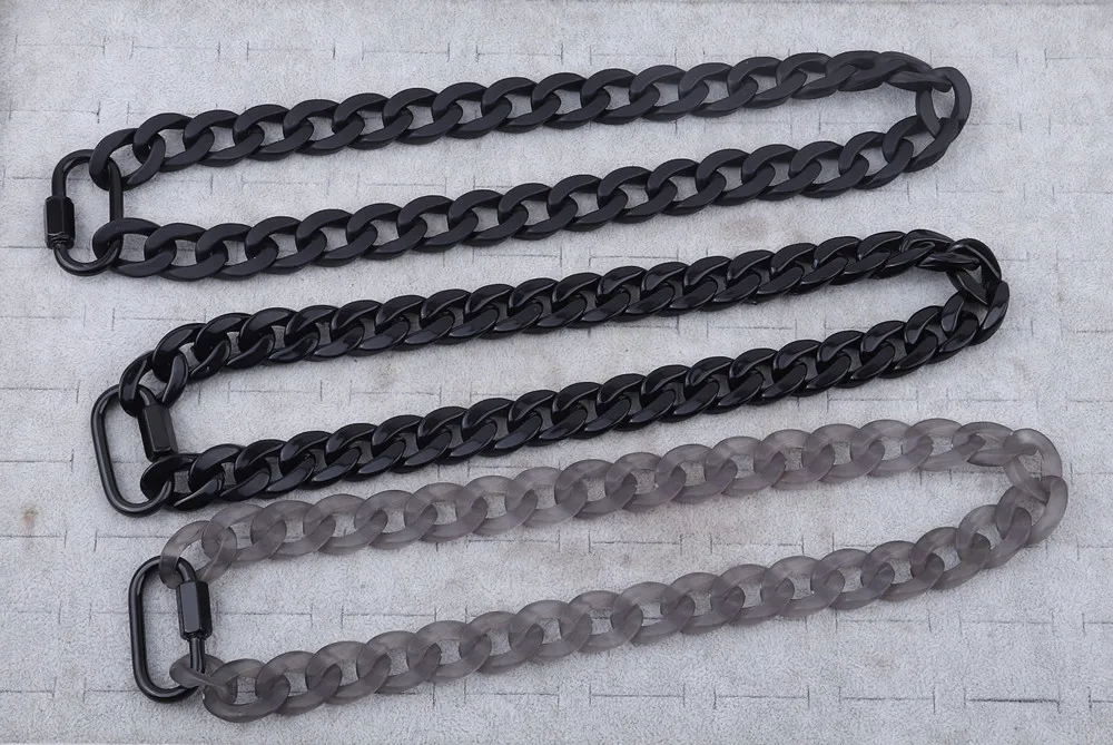 matte black necklace