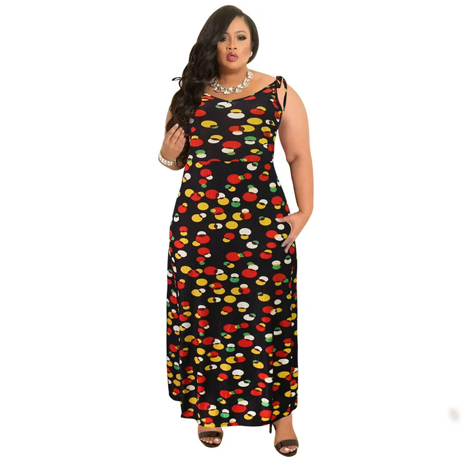 Новая Летняя мода стиль африканские женщины размера плюс платье XXL-6XL