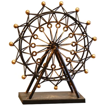 

Northern European-Style Tone Iron Art Ferris Wheel Decoration Creative Home Living Room Decorations Birthday Gift Metal
