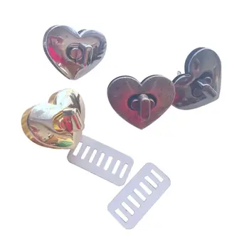 

1 Set Heart Shape Metal Clasp Turn Lock Twistlocks for Handbag Purse DIY Tool