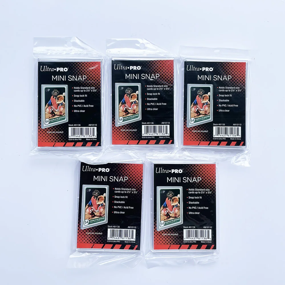 3 Pack Ultra-Pro Mini Snap Recessed Card Holders Stackable Regular Size Cards 