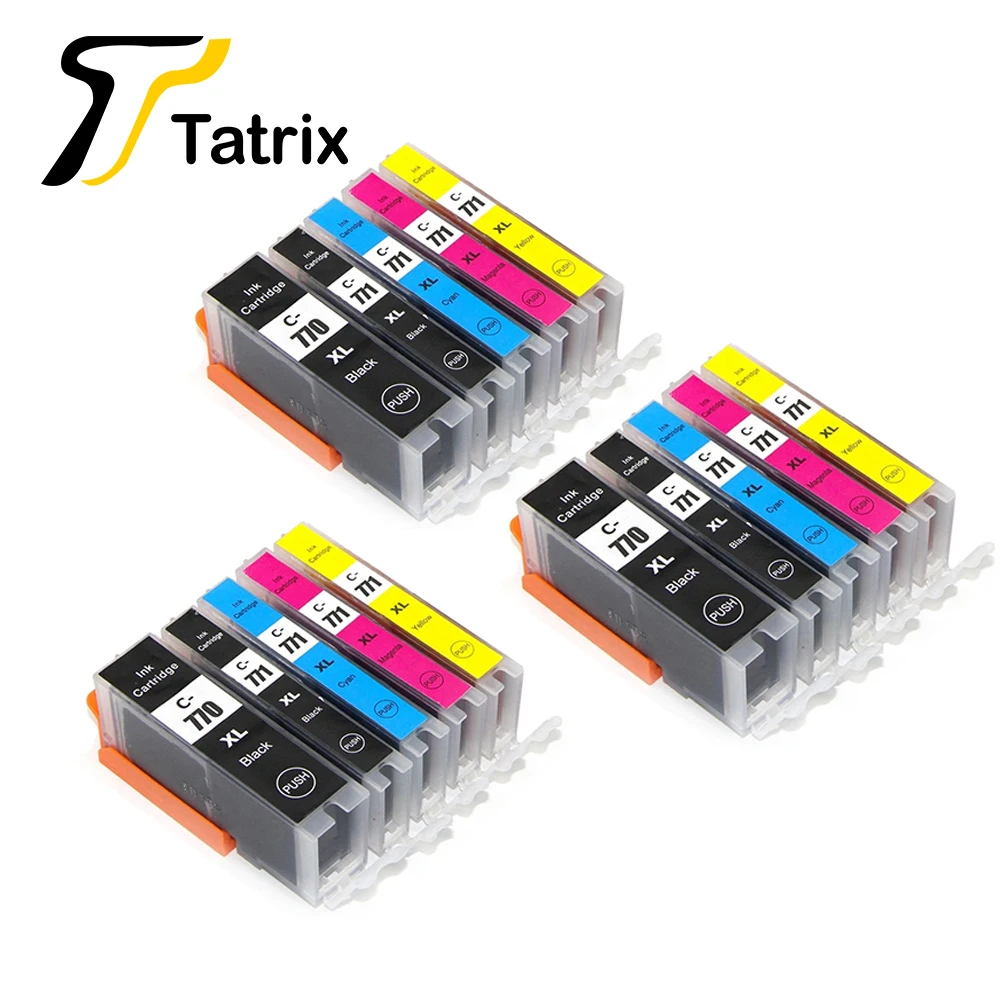 Tatrix для Canon PGI770XL CLI771XL PGI770 CLI771 чернильный картридж для принтера Canon принтерам PIXMA MG5770 MG6870 MG7770 PIXMA TS5070 TS6070 TS8070