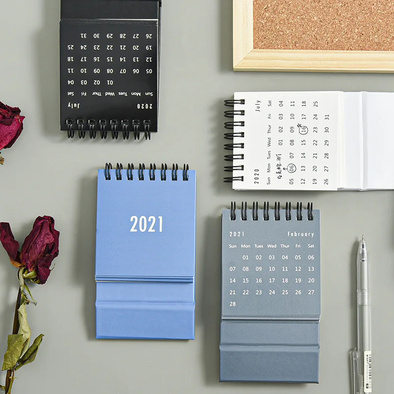 1pc 2019-2020 Mini Calendario Tavolo Per Fare La Lista Giornaliera Memo Calendario Per La Casa Scrivania Ornamenti stile Casuale