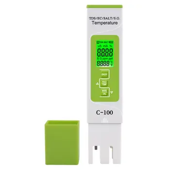 

New 5 in 1 Water Quality Tester TDS/EC/Salinity/S.G./Temperature Meter for Home,Pool
