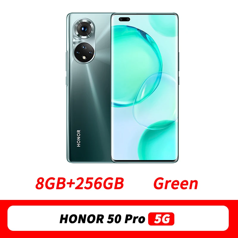 CN Version Original HONOR 50 Pro 5G SmartPhone 6.72Inch 120Hz OLED Curved Screen Snapdragon 778G Octa Core 108MP Quad Camera NFC ram pc 8GB RAM