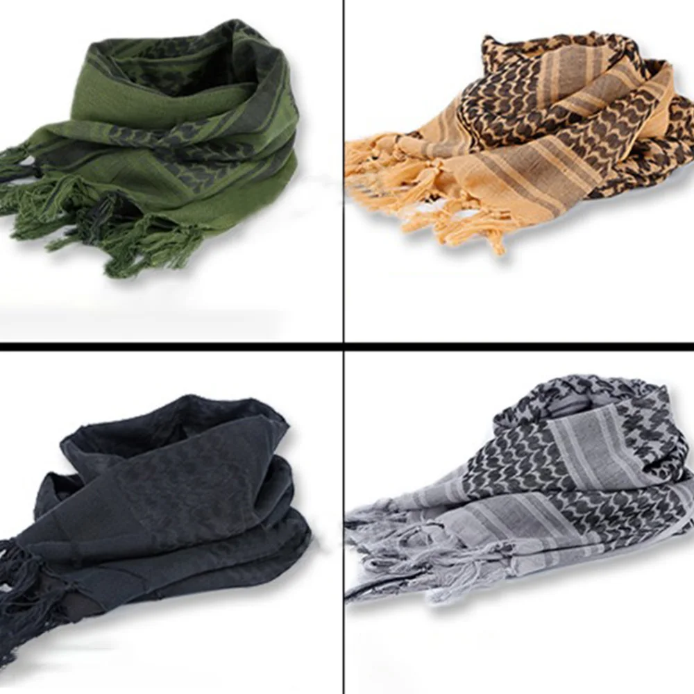 

1 Pcs Cotton Square Towel Hunting Army Military Tactical Desert Arab Scarf Shawl Neck Cover Head Wrap Hiking Airsoft Shooting