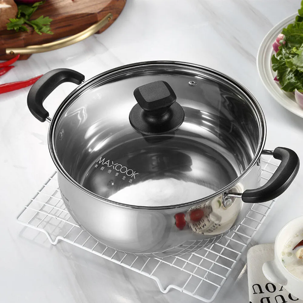 24cm Cookware Pot Compatible Soup Stock Pots Home Kitchen Random Type