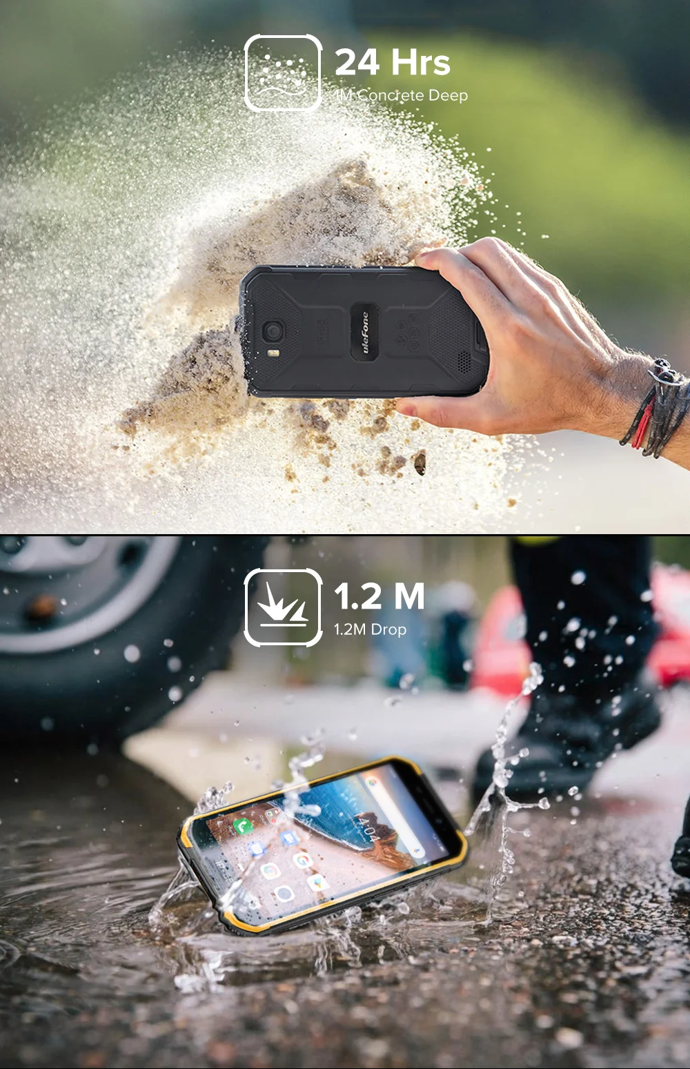Ulefone Armor X6 IP68/IP69K водонепроницаемые мобильные телефоны MT6580 Восьмиядерный 2 ГБ 16 ГБ 4000 мАч разблокировка лица Android 9,0 3g глобальная версия