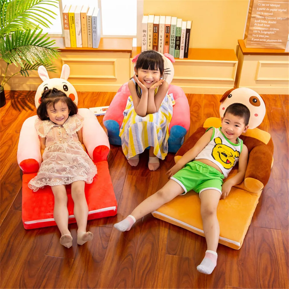 Детский диван, только чехол без наполнения, детское кресло с рисунком короны, аккуратные Детские обложки для дивана