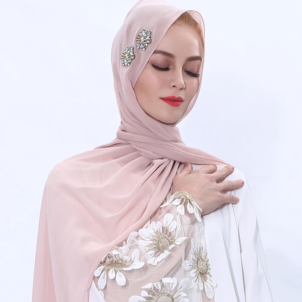 

Plain Chiffon Hijab Scarf Women Bandana Foulard Schal Muslim Fashion Abaya Hijabs Wrap Scarves Turban Femme Musulman Turbante