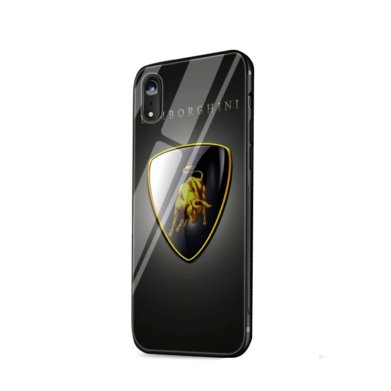 Gerleek Lamborghini стекло чехол для iPhone 5 5S SE 6 6s 7 8 Plus XR X XS Max