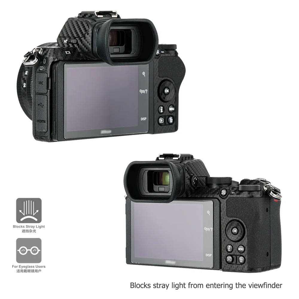 Soft Silicone Estendido Câmera Eyecup Viewfinder Ocular para Nikon Z50 Dk30 Long Eye Cup Substitui Eyeshade Protector Novo - Image 2
