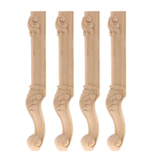 4-Pack 50 см деревянная ножка для дивана мебельный плинтус для шкафа/кровати/полка/Набор/пуфик 20x3 дюймов