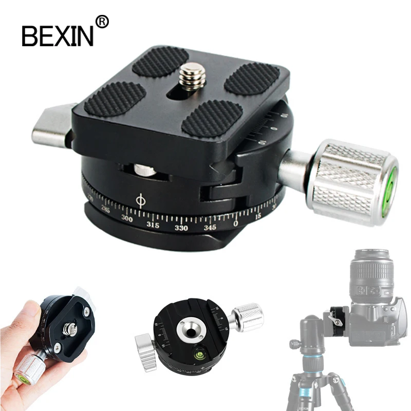 

Mini camera clamp dslr quick release clamp tripod plate mount clip panoramic rotating clamp for arce adapter tripod camera
