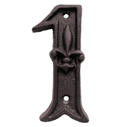 Unique House Number Cast Iron Metal Antique Doorplate Address Numbers Apartment Street Address Plaque Decor Attractive