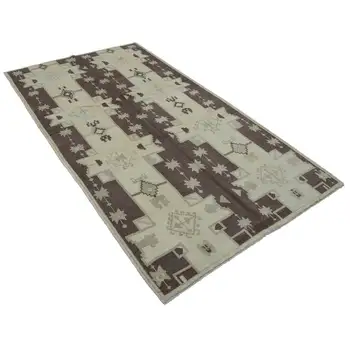 

127x227 Cm Beige Handmade Vintage Anatolian Rug-4x7 Ft