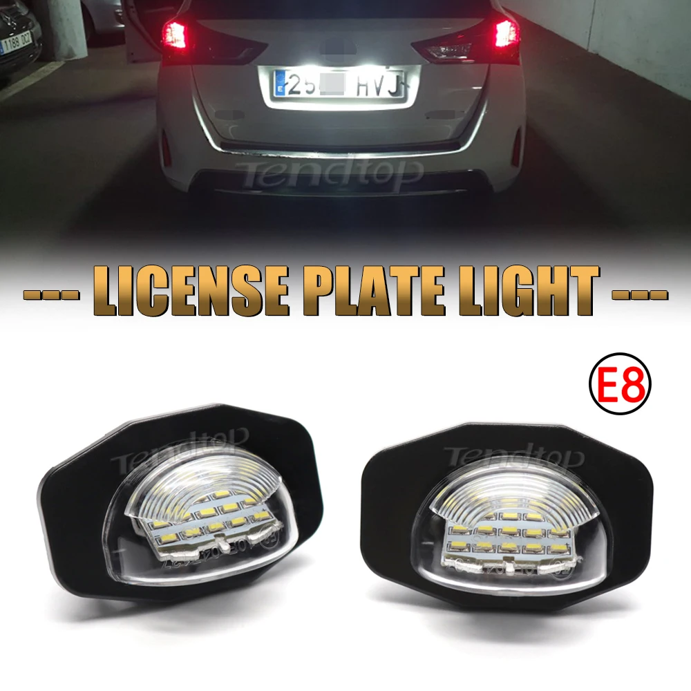 

LED Canbus White Car LED License Plate Lights Number Plate Lamp For Toyota Corolla Auris Alphard Sienna Wish Scion XB XD Urban