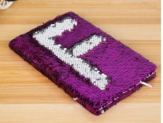 14 x 21 CM Двусторонний дневник с блестками, волшебная книга А6, записная книжка для детей, девочек, детей, записная книжка с блестками,, записная книжка s - Цвет: 14 x 21 CM