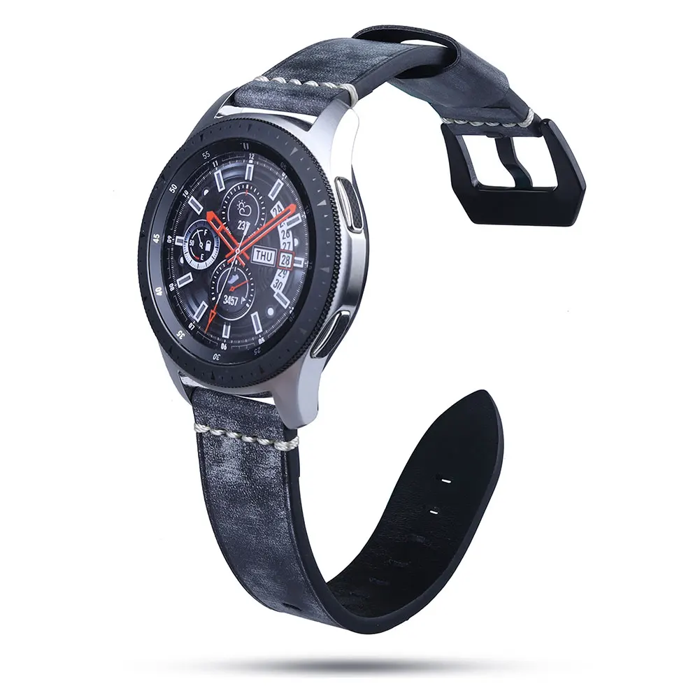 Универсальный 22 мм сменный ремешок для samsung Galaxy Watch 46 мм ремешок для часов из искусственной кожи быстросъемный ремешок для часов