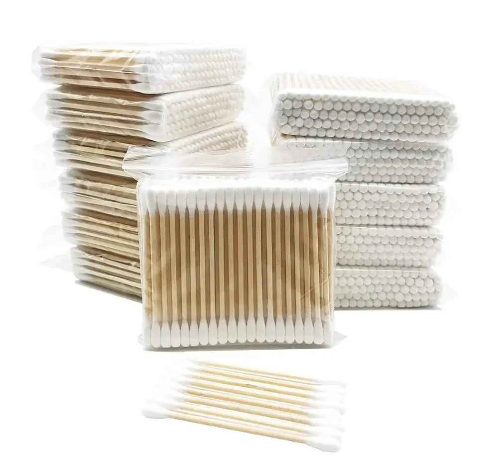 Round Head Multipurpose Cotton Swabs,Sky Organics Natural Cotton Buds,Biodegradable,Hypoallergenic Swabs