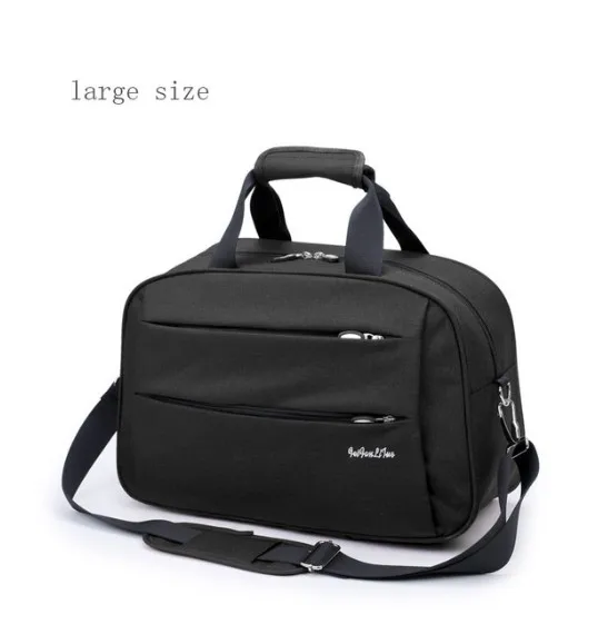 black large Багажные дорожные сумки водонепроницаемые холщовые мужские и женские большие сумки на колесиках мужские сумки на плечо для багажа Черные Серые Синие сумки для переноски - Цвет: black large