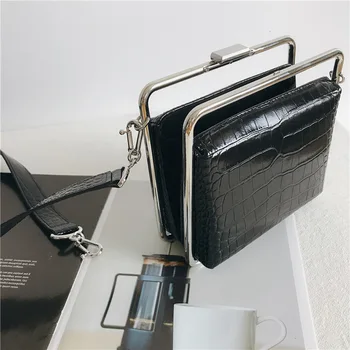 

Genuine Leather Fashion Clip Shoulder Bag Crocodile Pattern Crossbody Bag 2020New Ladies Hand Bags Messenger Bag Bolsas Feminina