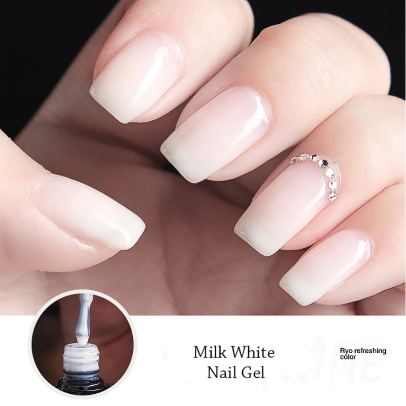 

7.3ml Translucent Jelly Gel Nail Polish Nude Milky Soak Off UV Gel Nail Polish Varnish Semi-permanent Manicure Nail Lacquer