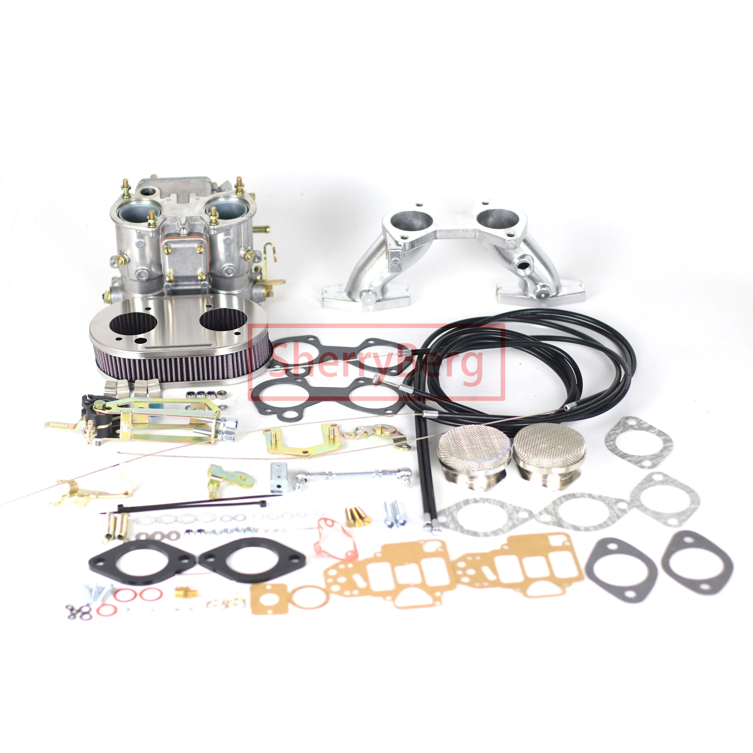 Sherryberg 40 Dcoe 40 Dcoe Carburatore + Collettore + Filtro Aria + Kit Di Conversione Del Collegamento Per Mgb Per Carburatore Pcd/Dellorto Empi Dhla